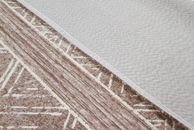 Tappeto Argentella - Taupe Bianco - Design Vintage Astratto con sfumature colore | elegante per soggiorno e camera da letto - CarpetLiving