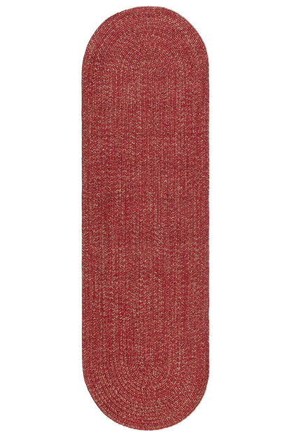 Tappeto Outdoor Ovale - Solid Rosso Terra - Interno/Esterno - 200x60cm