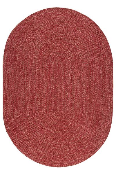 Tappeto Outdoor Ovale - Solid Rosso Terra - Interno/Esterno - CarpetLiving
