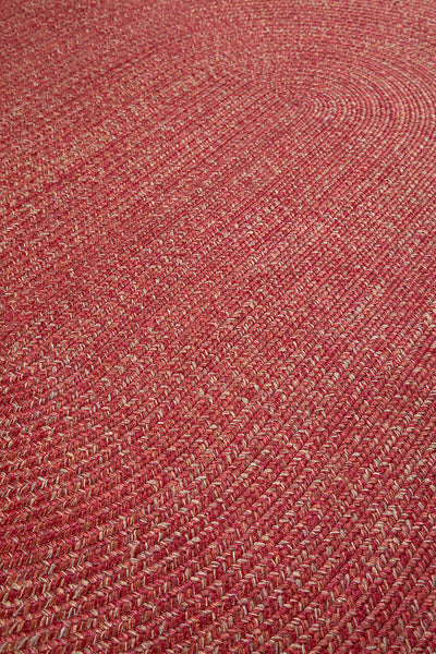 Tappeto Outdoor Ovale - Solid Rosso Terra - Interno/Esterno - CarpetLiving