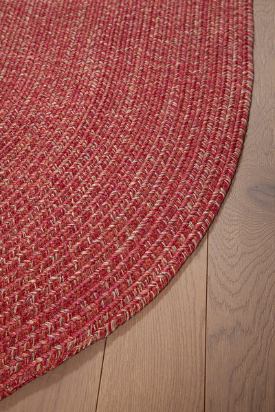 Tappeto Outdoor Ovale - Solid Rosso Terra - Interno/Esterno - CarpetLiving