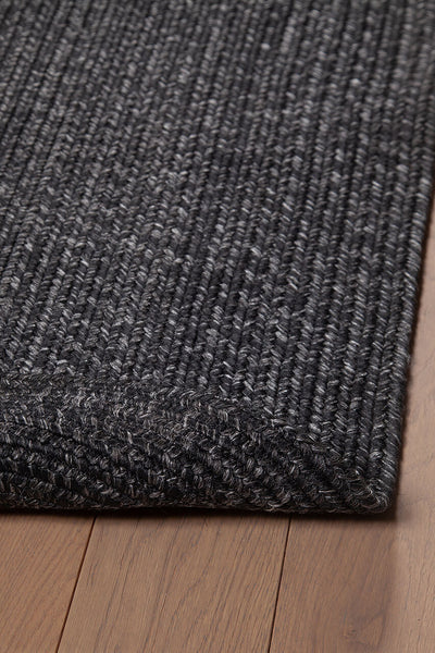 Tappeto Outdoor Ovale - Solid Grigio carbone - Interno/Esterno - 200x60cm - CarpetLiving