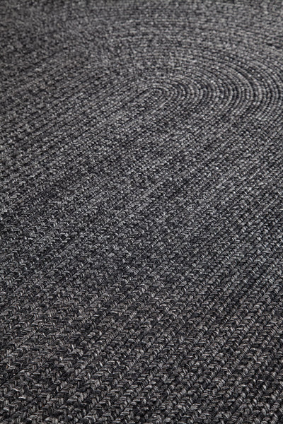 Tappeto Outdoor Ovale - Solid Grigio carbone - Interno/Esterno - CarpetLiving