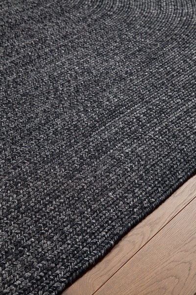 Tappeto Outdoor Ovale - Solid Grigio carbone - Interno/Esterno - CarpetLiving