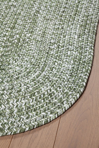 Tappeto Solid Green - Ovale Indoor/Outdoor - CarpetLiving