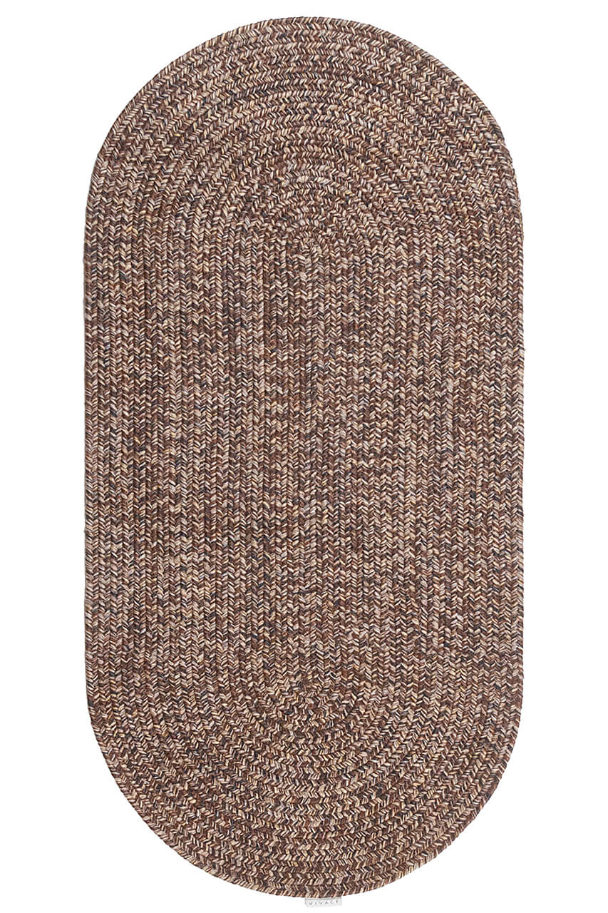 SOLID BROWN HARVEST 120X60 OVAL