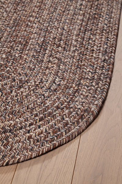 SOLID BROWN HARVEST 200X60 OVAL - CarpetLiving
