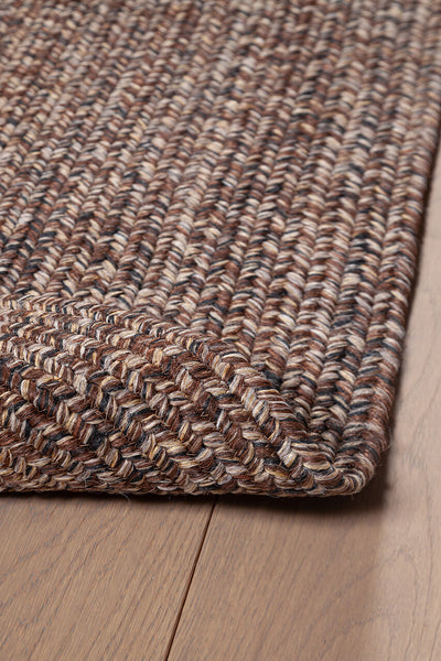 SOLID BROWN HARVEST 200X60 OVAL - CarpetLiving