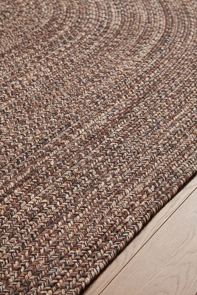 Tappeto Solid Brown Harvest - Ovale Indoor/Outdoor - CarpetLiving