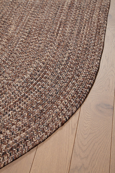 Tappeto Solid Brown Harvest - Ovale Indoor/Outdoor - CarpetLiving