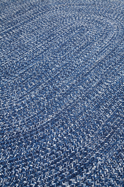 Tappeto Solid Blue - Ovale Indoor/Outdoor - CarpetLiving