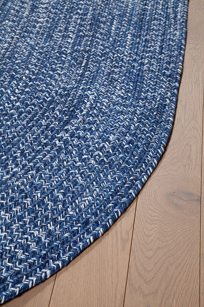 Tappeto Solid Blue - Ovale Indoor/Outdoor - CarpetLiving