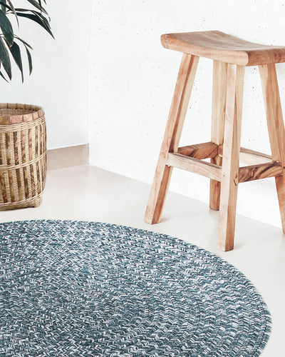Tappeto Solid Acqua 120 Rotondo Indoor/Outdoor - CarpetLiving