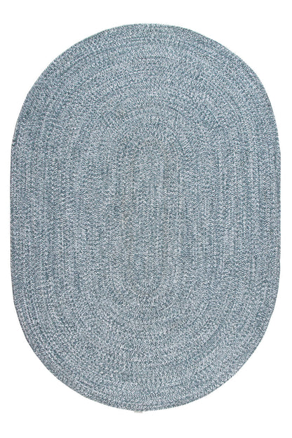 Tappeto Solid Acqua - Ovale Indoor/Outdoor