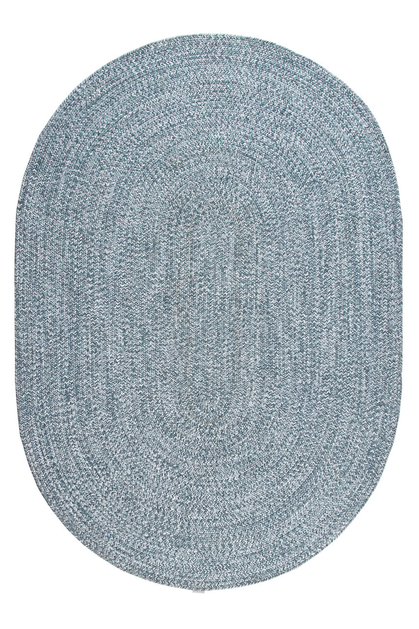 Tappeto Solid Acqua - Ovale Indoor/Outdoor