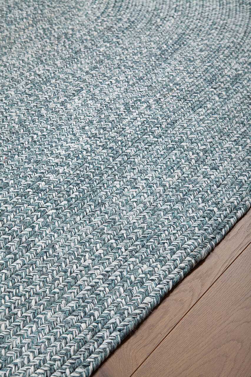 Tappeto Solid Acqua - Ovale Indoor/Outdoor