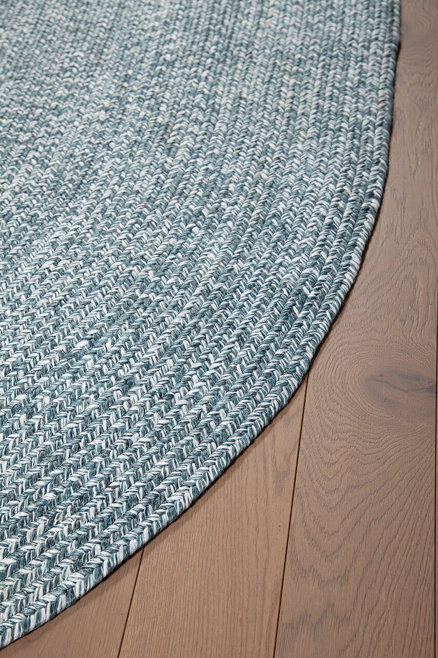 Tappeto Solid Acqua - Ovale Indoor/Outdoor