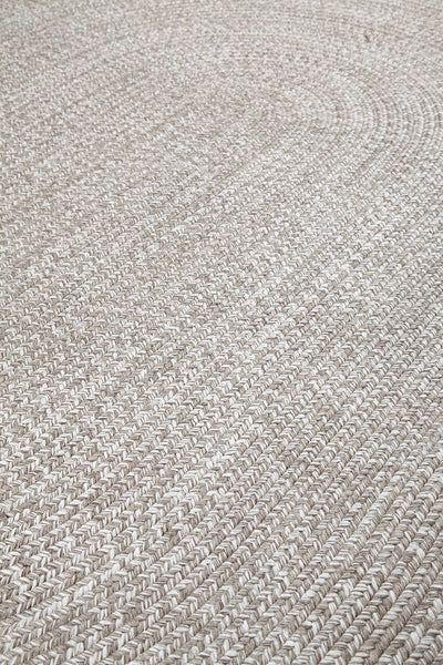 Tappeto Solid Beige - Ovale Indoor/Outdoor - CarpetLiving