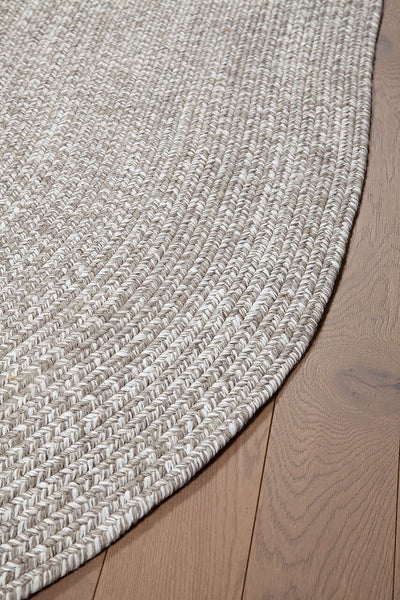 Tappeto Solid Beige - Ovale Indoor/Outdoor - CarpetLiving