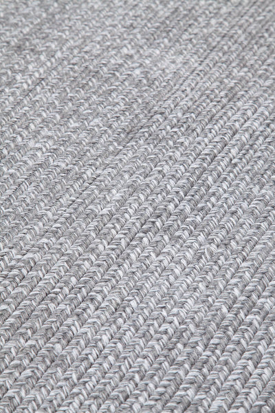Tappeto Ovale da Esterno - SOLID - Indoor/Outdoor - Grigio -  200x60cm | Ideale per Terrazze, Balconi, Patio, Verande - CarpetLiving