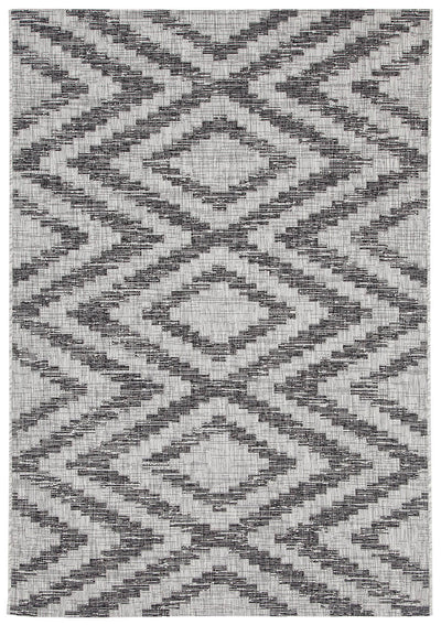 Tappeto da Esterno - ETHNO 2 GREY - Indoor/Outdoor - Grigio | Ideale per Terrazze, Balconi, Patio, Verande - CarpetLiving