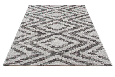 Tappeto da Esterno - ETHNO 2 GREY - Indoor/Outdoor - Grigio | Ideale per Terrazze, Balconi, Patio, Verande - CarpetLiving