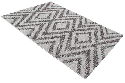 Tappeto da Esterno - ETHNO 2 GREY - Indoor/Outdoor - Grigio | Ideale per Terrazze, Balconi, Patio, Verande