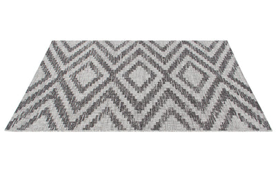 Tappeto da Esterno - ETHNO 2 GREY - Indoor/Outdoor - Grigio | Ideale per Terrazze, Balconi, Patio, Verande - CarpetLiving
