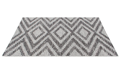 Tappeto da Esterno - ETHNO 2 GREY - Indoor/Outdoor - Grigio | Ideale per Terrazze, Balconi, Patio, Verande