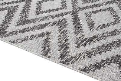 Tappeto da Esterno - ETHNO 2 GREY - Indoor/Outdoor - Grigio | Ideale per Terrazze, Balconi, Patio, Verande - CarpetLiving