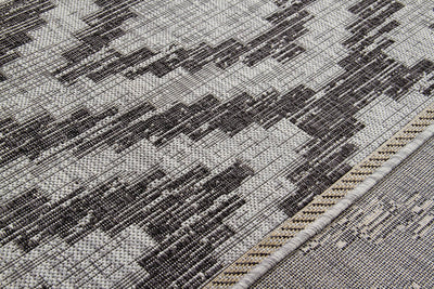 Tappeto da Esterno - ETHNO 2 GREY - Indoor/Outdoor - Grigio | Ideale per Terrazze, Balconi, Patio, Verande - CarpetLiving