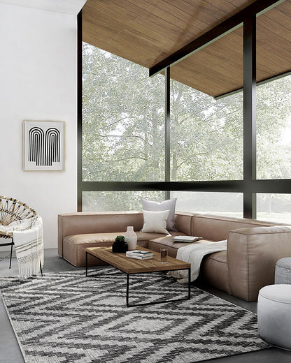 Tappeto da Esterno - ETHNO 2 GREY - Indoor/Outdoor - Grigio | Ideale per Terrazze, Balconi, Patio, Verande