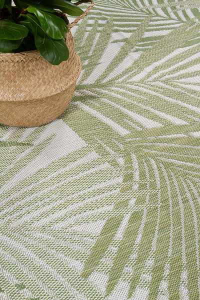Tappeto Outdoor Palm Verde - Uso Interno/Esterno - Resistente e facile da Pulire | Ideale per Terrazze, Verande, Patio - CarpetLiving