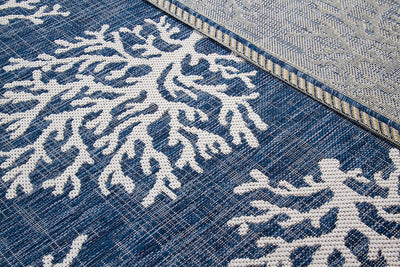 Tappeto Blu Interno-Esterno Marine 1 Blue - Resistente e Antiscivolo - Outdoor - CarpetLiving