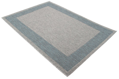 Tappeto da Esterno - FRAME GREY BLUE - Indoor/Outdoor - Grigio Blu | Ideale per Terrazze, Balconi, Patio, Verande - CarpetLiving