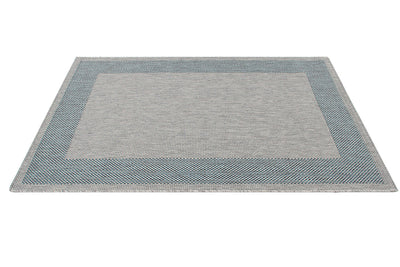 Tappeto da Esterno - FRAME GREY BLUE - Indoor/Outdoor - Grigio Blu | Ideale per Terrazze, Balconi, Patio, Verande - CarpetLiving