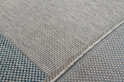 Tappeto da Esterno - FRAME GREY BLUE - Indoor/Outdoor - Grigio Blu | Ideale per Terrazze, Balconi, Patio, Verande - CarpetLiving