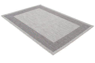Tappeto da Esterno - FRAME GREY BLACK - Indoor/Outdoor - Grigio Nero | Ideale per Terrazze, Balconi, Patio, Verande - CarpetLiving