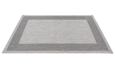 Tappeto da Esterno - FRAME GREY BLACK - Indoor/Outdoor - Grigio Nero | Ideale per Terrazze, Balconi, Patio, Verande - CarpetLiving