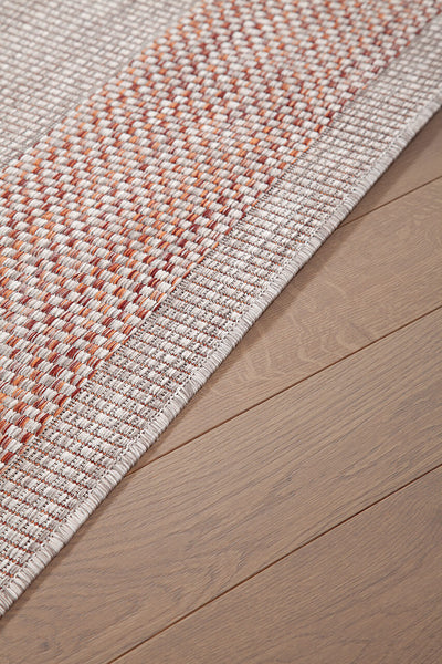 Tappeto da Esterno - FRAME BEIGE BRICK - Indoor/Outdoor | Ideale per Terrazze, Balconi, Patio, Verande - CarpetLiving