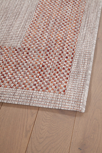 Tappeto da Esterno - FRAME BEIGE BRICK - Indoor/Outdoor | Ideale per Terrazze, Balconi, Patio, Verande - CarpetLiving