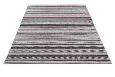 Tappeto a righe Stripes Grey per interni ed esterni - CarpetLiving