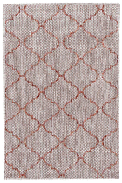 Tappeto Trellis Terra geometrico in polipropilene lavabile da esterno - CarpetLiving