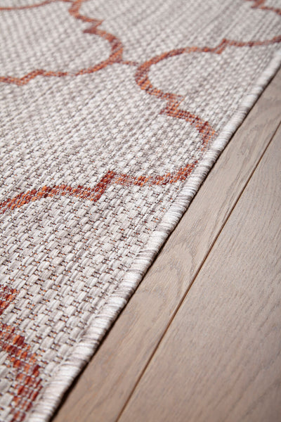 Tappeto Trellis Terra geometrico in polipropilene lavabile da esterno - CarpetLiving