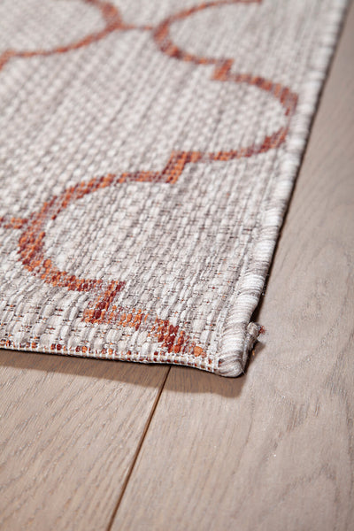 Tappeto Trellis Terra geometrico in polipropilene lavabile da esterno - CarpetLiving