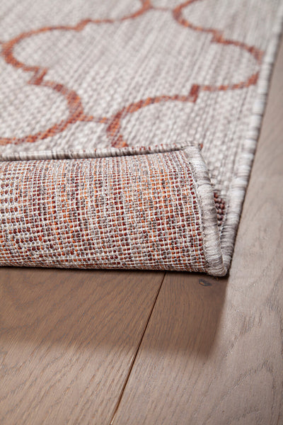 Tappeto Trellis Terra geometrico in polipropilene lavabile da esterno - CarpetLiving