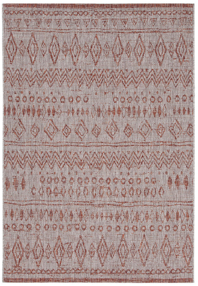 Tappeto da Esterno - ETHNO 1 TERRA - Indoor/Outdoor | Ideale per Terrazze, Balconi, Patio, Verande - CarpetLiving