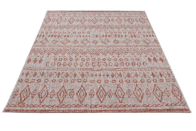 Tappeto da Esterno - ETHNO 1 TERRA - Indoor/Outdoor | Ideale per Terrazze, Balconi, Patio, Verande - CarpetLiving