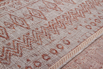 Tappeto da Esterno - ETHNO 1 TERRA - Indoor/Outdoor | Ideale per Terrazze, Balconi, Patio, Verande - CarpetLiving