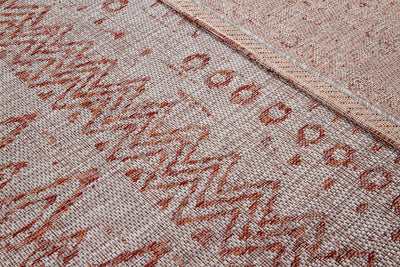 Tappeto da Esterno - ETHNO 1 TERRA - Indoor/Outdoor | Ideale per Terrazze, Balconi, Patio, Verande - CarpetLiving